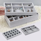 Flannel Jewelry Ring Display Organizer Box