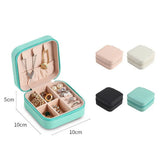 Portable Necklace Earrings Jewelry Storage Jewellery Box Ring Case