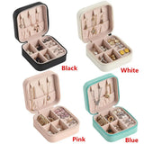 Portable Necklace Earrings Jewelry Storage Jewellery Box Ring Case