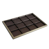 Portable PU Leather Jewelry Display Organizer Box Tray Holder