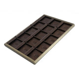 Portable PU Leather Jewelry Display Organizer Box Tray Holder