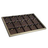 Portable PU Leather Jewelry Display Organizer Box Tray Holder