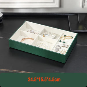Portable PU Leather Jewelry Ring Display Organizer Box