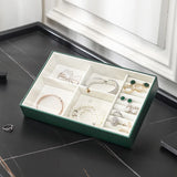 Portable PU Leather Jewelry Ring Display Organizer Box