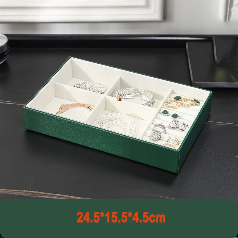 Portable PU Leather Jewelry Ring Display Organizer Box