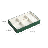 Portable PU Leather Jewelry Ring Display Organizer Box