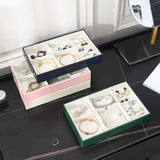 Portable PU Leather Jewelry Ring Display Organizer Box