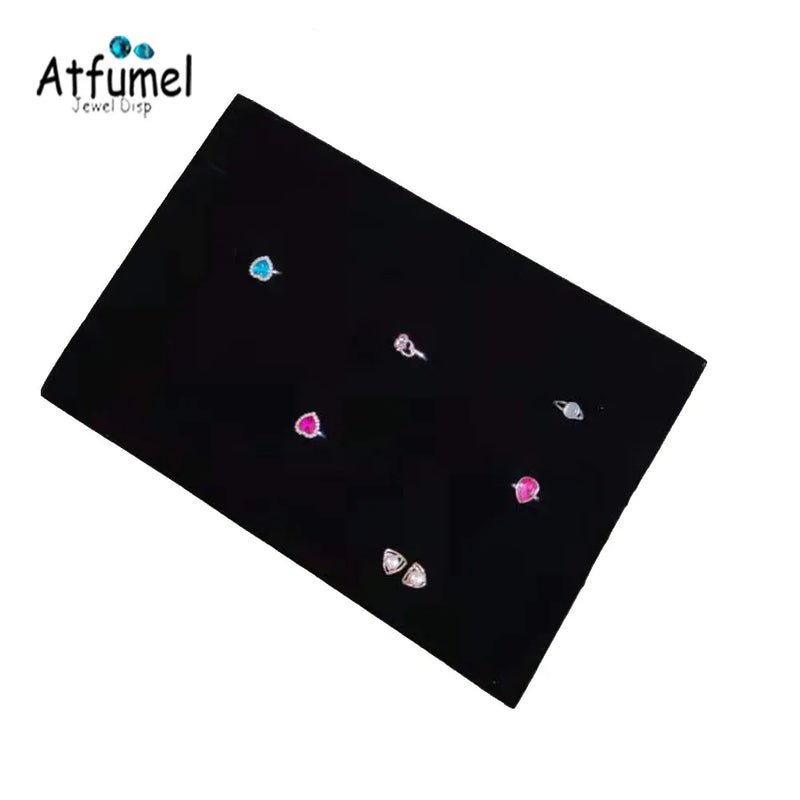 Velvet Diamond Ring Jewelry Display Box Tray 5Pcs