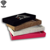 Portable Velvet Jewelry Necklace Display Tray for Pendant Chain