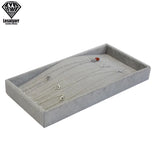 Portable Velvet Jewelry Necklace Display Tray for Pendant Chain