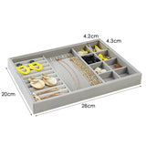 Portable Velvet Jewelry Ring Organizer Box Tray Holder Earring Storage