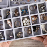 Portable Velvet Ring Display Box Organizer