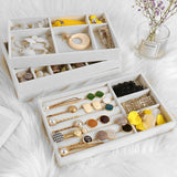 Portable Velvet Jewelry Ring Display Organizer Box Tray Holder