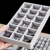 Portable Velvet Ring Display Box Organizer
