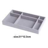 Portable Velvet Jewelry Ring Display Organizer Box Holder