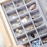 Portable Velvet Ring Display Box Organizer