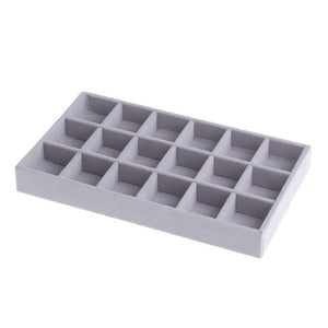 Portable Velvet Ring Display Box Organizer