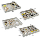 Portable Velvet Jewelry Ring Organizer Box Tray Holder Earring Storage