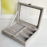 Velvet Jewelry Ring Display Box Earring Storage