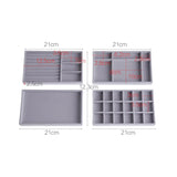 Portable Velvet Jewelry Ring Display Organizer Box Holder