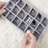 Portable Velvet Ring Display Box Organizer