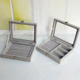 Velvet Jewelry Ring Display Box Earring Storage