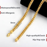 Positive & Negative Chain Necklace, Stainless Steel, Men & Women