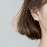 Silver Butterfly Stud Earrings for Women