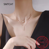 Princess Silver 925 Necklace Women Choker Accessories Rose Round Pendant Female