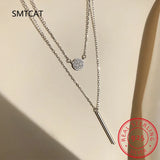 Princess Silver 925 Necklace Women Choker Accessories Rose Round Pendant Female