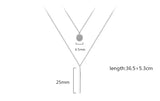 Princess Silver 925 Necklace Rose Pendant Female Double Layer Necklaces