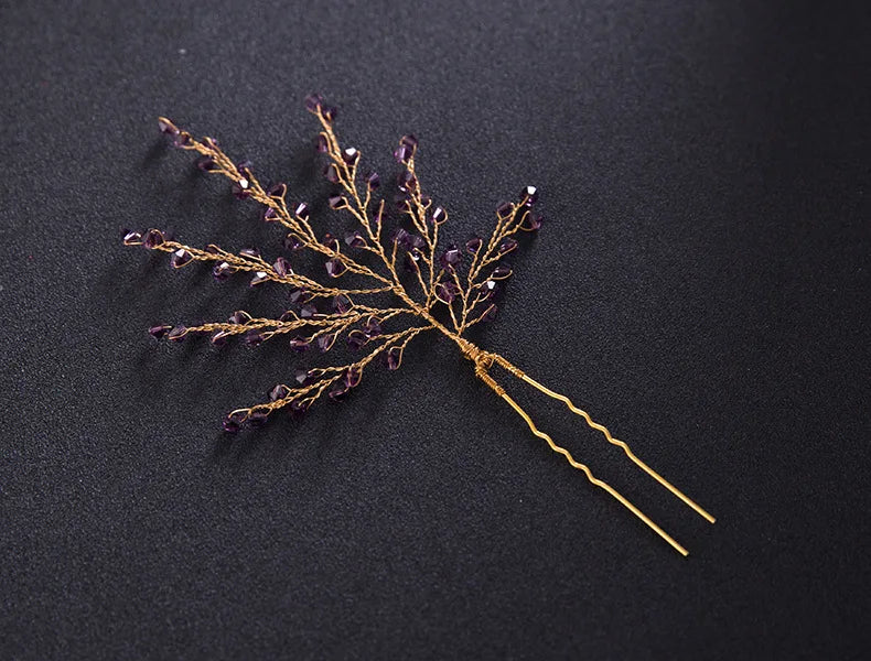 Crystal Wedding Hairpins Sticks for Women