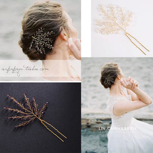 Crystal Wedding Hairpins Sticks for Women