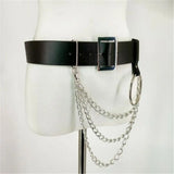 Pu Leather Waist Chain Tassel Belt Body Jewelry