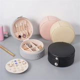 PU Leather Jewelry Storage Box Organizer Travel Portable Jewelry