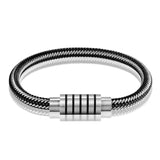 Punk Steel Wire Bracelet Stainless Steel Buckle Men Women Jewelry