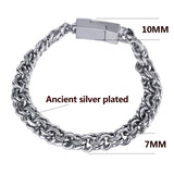 Punk Buddha Bracelet Ancient Silver Women DIY Bangles Men Pulseira Jewelry