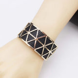 Punk Charm Leather Cuff Bracelet for Women