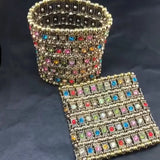 Punk Classic Crystal Wide Bracelets Hand Decoration