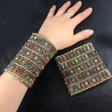 Punk Classic Crystal Wide Bracelets Hand Decoration