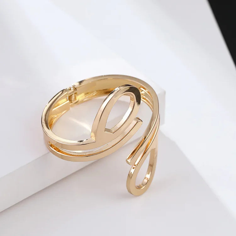 Punk Alloy Cuff Bangle Women Wrap Bracelets