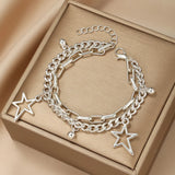 Punk Double Chain Adjustable Bracelet for Women
