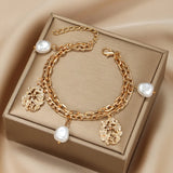 Punk Double Chain Adjustable Bracelet for Women