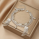 Punk Double Chain Adjustable Bracelet for Women