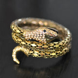 Punk Snake Cuff Bangle Bracelet Men Women Rhinestone Jewelry