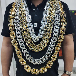 Men's Punk Thick Chain Acrylic Necklace Waist Bag Chain