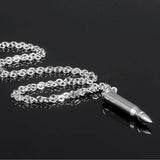 Steampunk Gun Bullet Necklace Stainless Steel Pendant