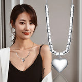 Punk Cuban Link Chain Necklace Women's Stainless Steel Jewelry