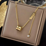 Punk Cuban Link Chain Necklace Women's Stainless Steel Jewelry