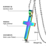 Punk Male Cross Pendant Stainless Steel Necklace